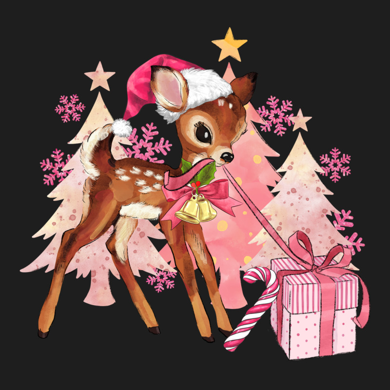 Reindeer Pink Christmas Classic Tee by MaliasSmallBusiness | Teevron