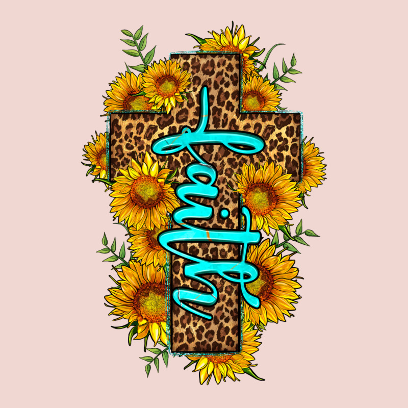 Faith Sunflower Leopard Cross Olivia Premium Sweatshirt by OliviaCreatesArt | Teevron