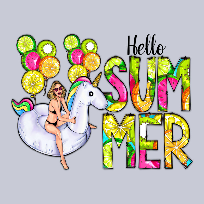 Hello Summer Unicorn Heavyweight Hoodie by CowCowDesign | Teevron