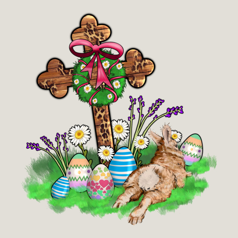 Religious Easter Bunny Cross Heavy Core Tee by AdoDesignShop | Teevron