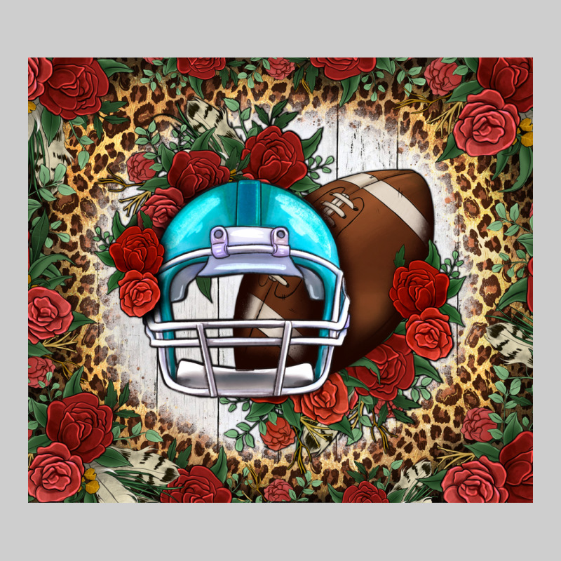 American Football Helmet And Leopard Premium Tee by NancyCooperArtShop | Teevron