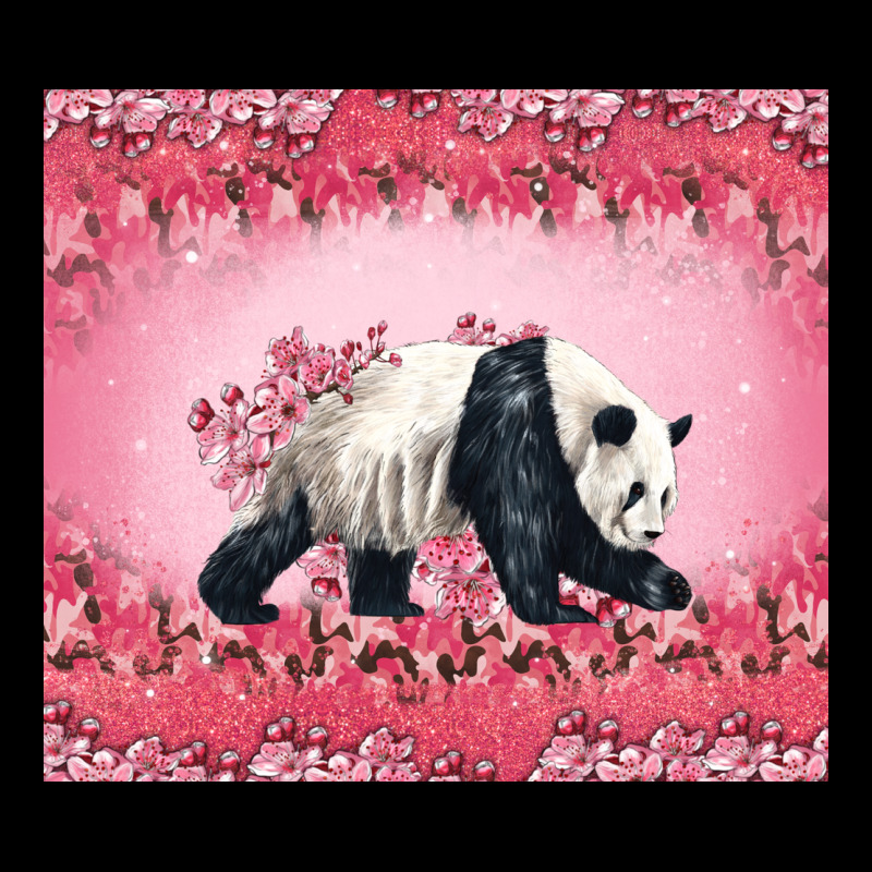 Panda With Sakura Blooms Premium Tee by LillyAllenDesigns | Teevron