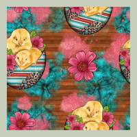 Hatched Egg Easter Chicks Seamless Pattern Ladies Tee | Teevron