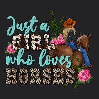 Just A Girl Who Loves Horses Vintage Tee | Teevron