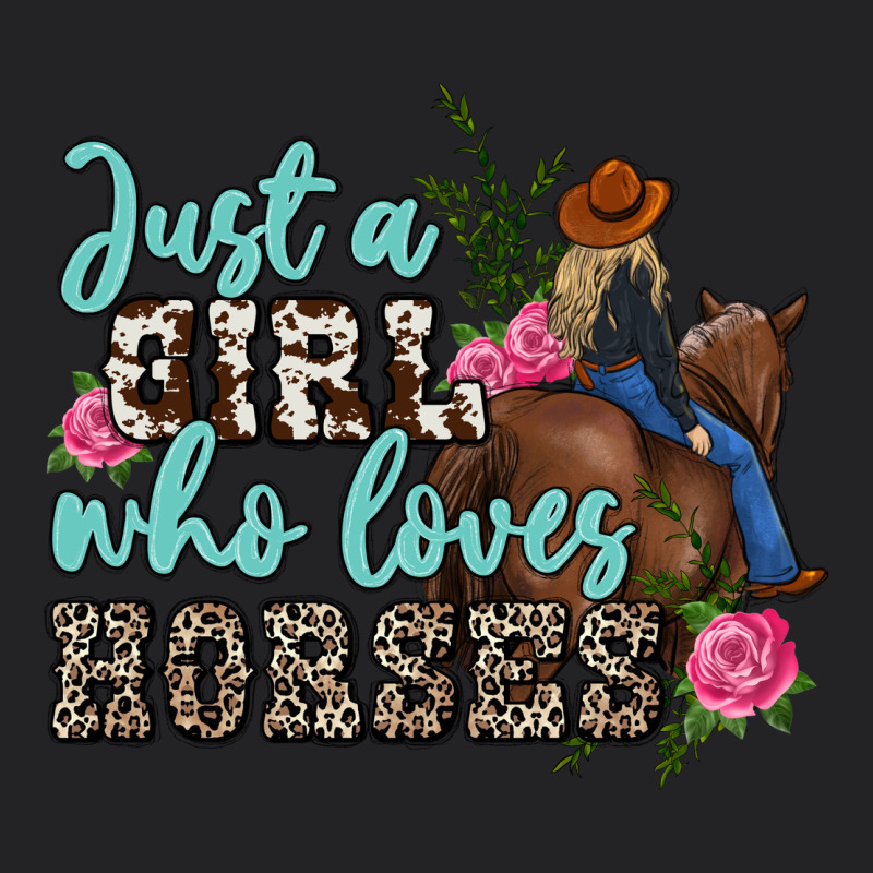Just A Girl Who Loves Horses Vintage Tee by MaliasSmallBusiness | Teevron