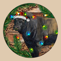 Black Angus Bull With Christmas Lights Heavyweight Sweatshirt | Teevron