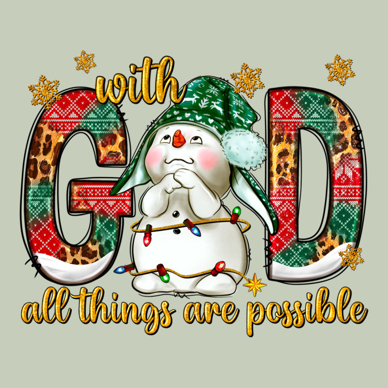 With God All Things Are Possible With Snowman Classic Tee by NancyCooperArtShop | Teevron