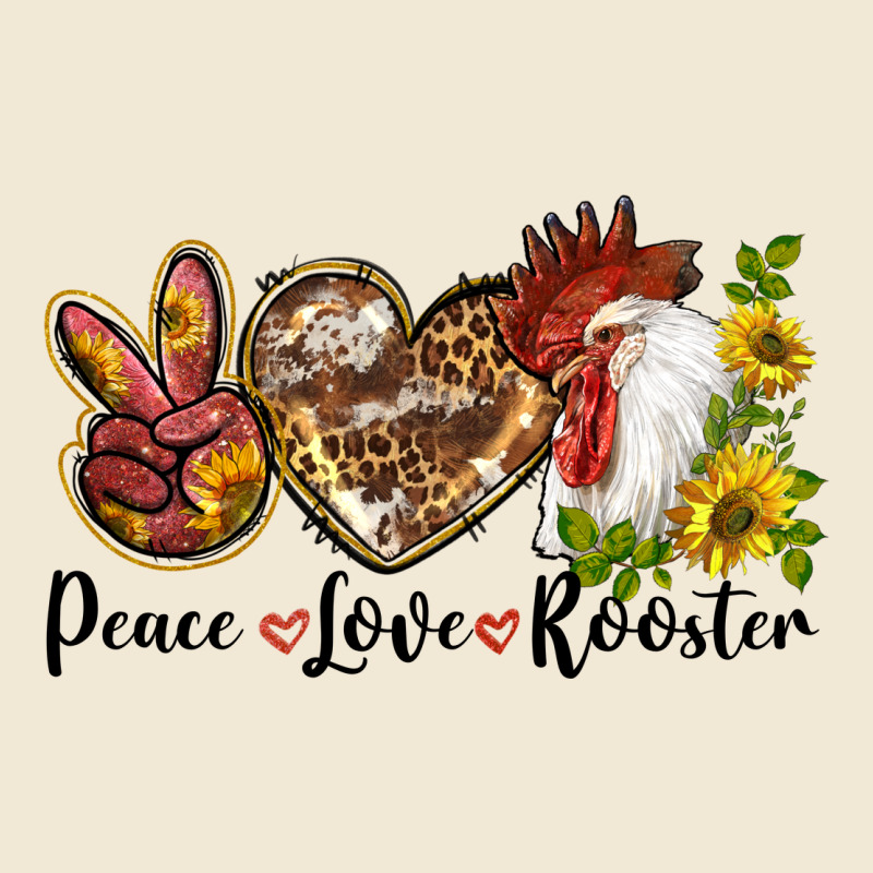 Peace Love Rooster With Sunflower Premium Tee by LillyAllenDesigns | Teevron