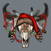 Western Christmas Bull Skull Heavyweight Sweatshirt | Teevron