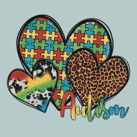 Autism Hearts Leopard Cowhide Heavy Core Tee | Teevron