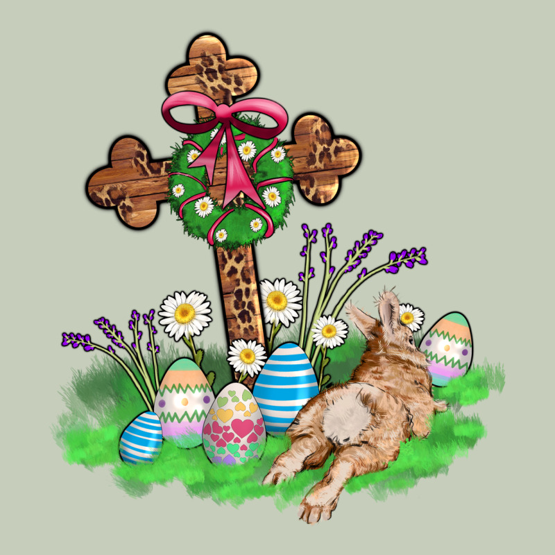Religious Easter Bunny Cross Ladies Tee by AdoDesignShop | Teevron