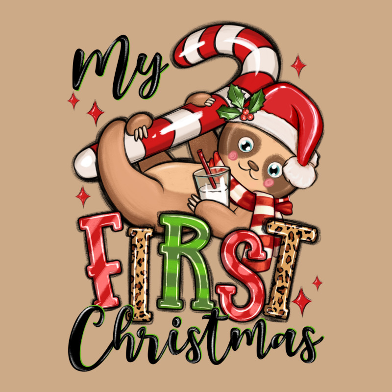 My First Christmas Cute Christmas Sloth Vintage Hoodie by MaliasSmallBusiness | Teevron