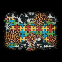 Autism Awareness Leopard Cowhide Background Heavy Core Tee | Teevron
