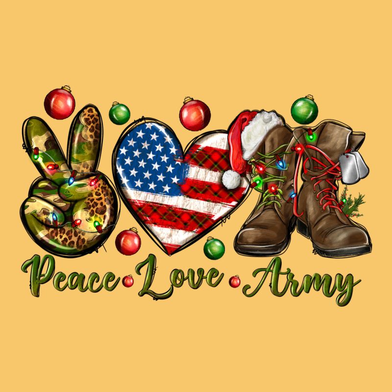 Peace Love Army Christmas Vintage Hoodie by NancyCooperArtShop | Teevron