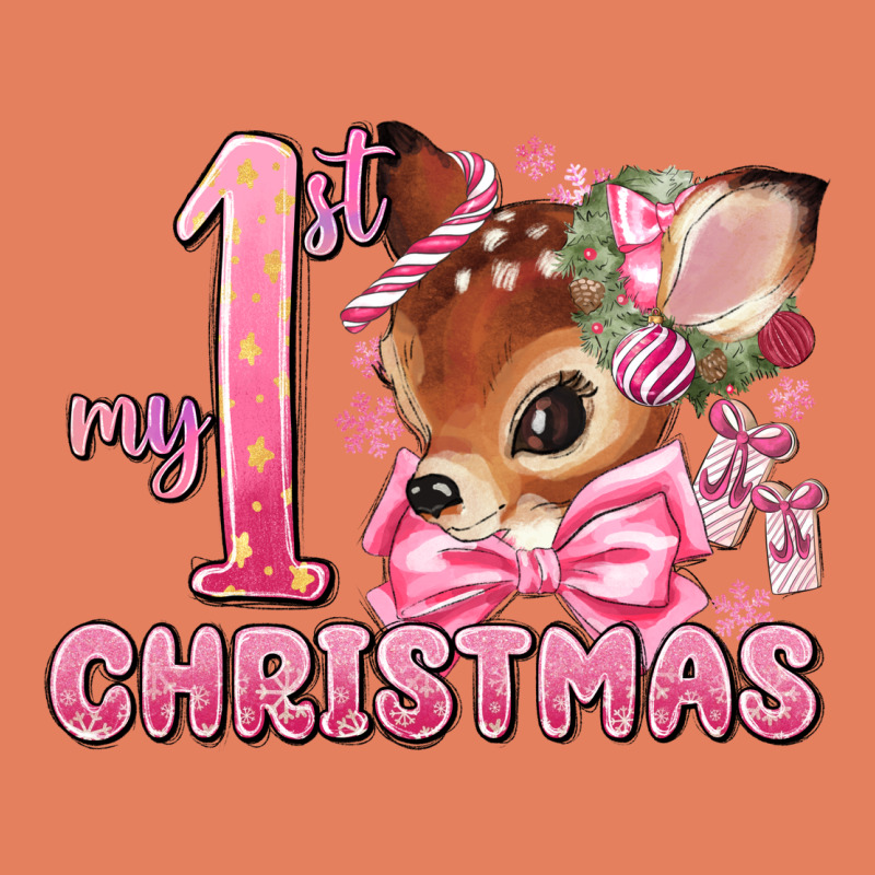 My First Christmas Pink Reindeer Classic Tee by MaliasSmallBusiness | Teevron