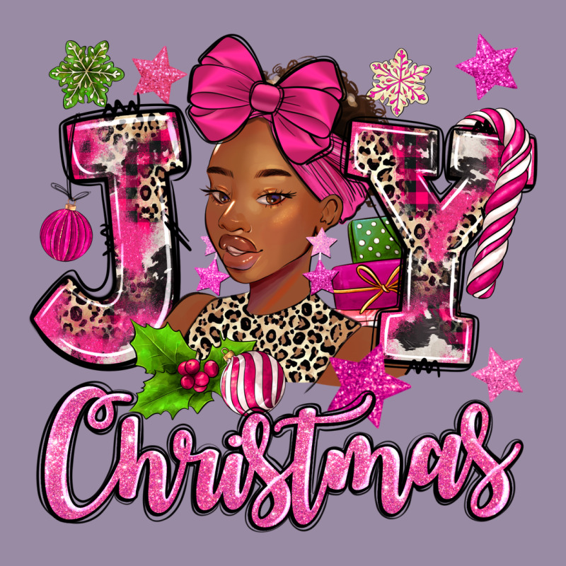 Pink Christmas Joy Black Woman Classic Tee by MaliasSmallBusiness | Teevron