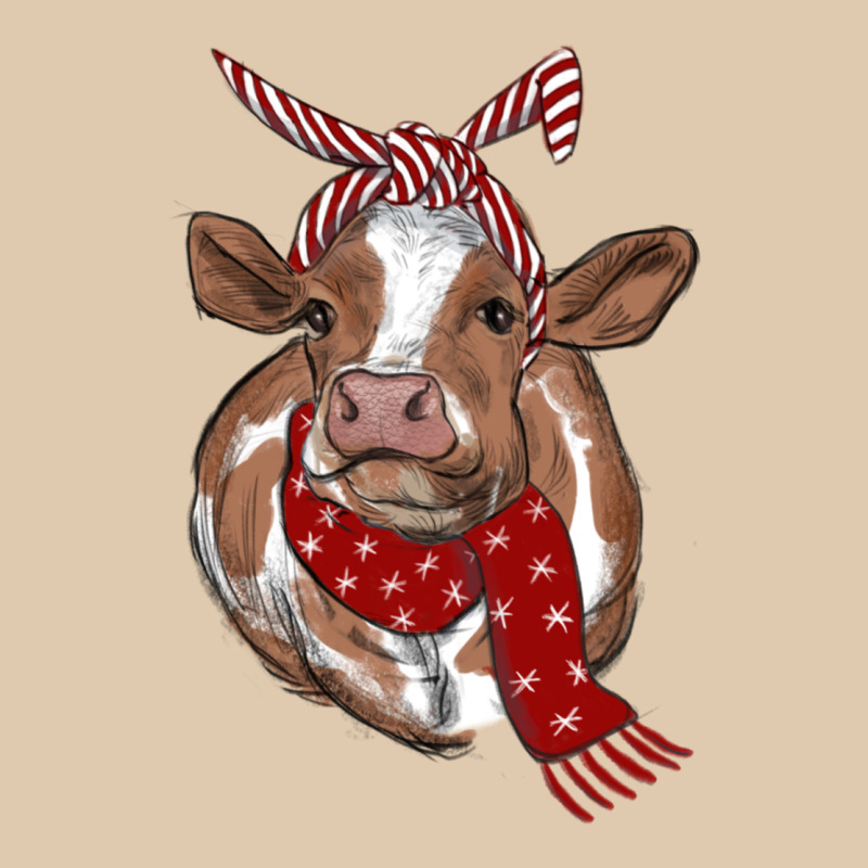 Christmas Heifer With Scarf Heavyweight Sweatshirt by RanaPortraitStore | Teevron