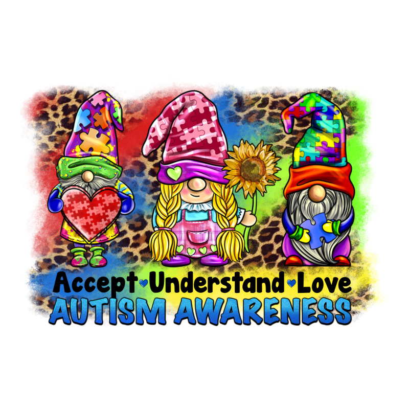 Accept Understand Love Autism Awareness Western Background Premium Tee by BarkalooDesign | Teevron