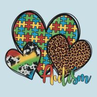Autism Hearts Leopard Cowhide Ladies Tee | Teevron