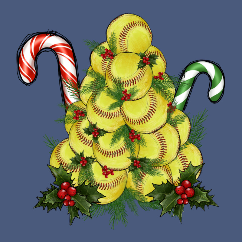 Softball Christmas Tree Vintage Hoodie by RanaPortraitStore | Teevron