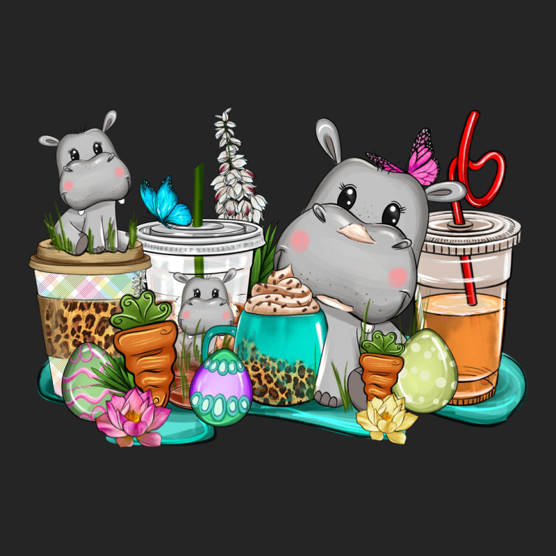 Easter Hippopotamus Coffee Cups Easter Day Premium Hoodie by CowGirlArtShop | Teevron