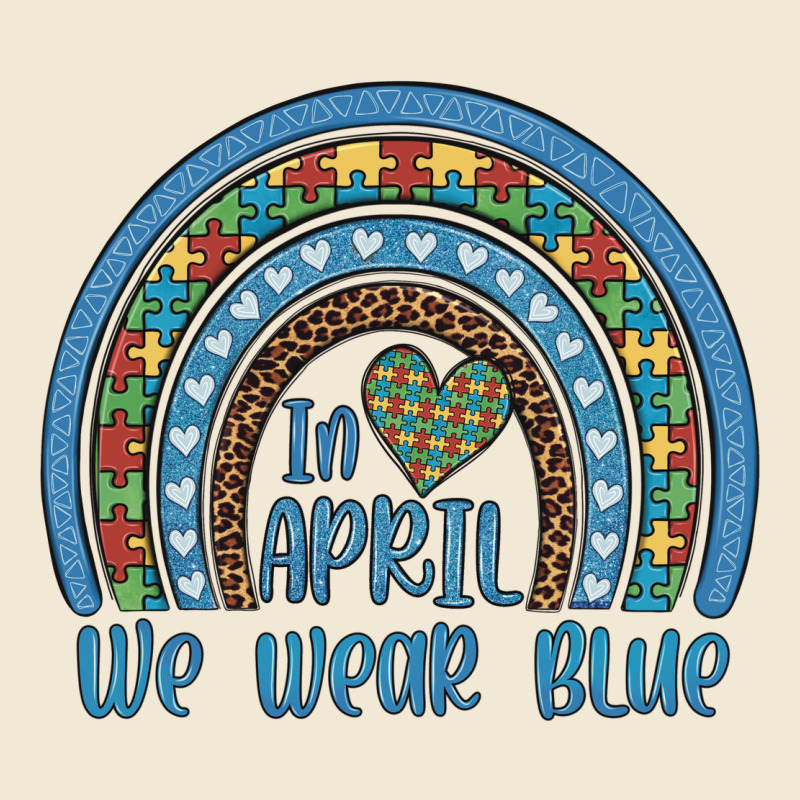 In April We Wear Blue Autism Awareness Leopard Rainbow Ladies Tee by Artiststas | Teevron