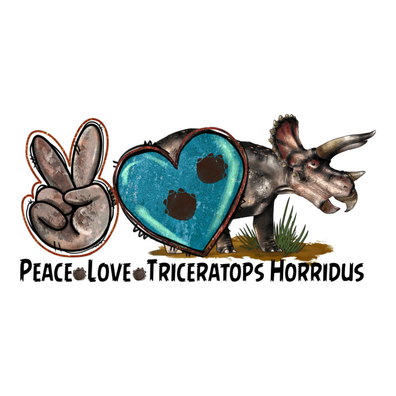 Peace Love Triceratops Horridus Premium Tee by LillyAllenDesigns | Teevron