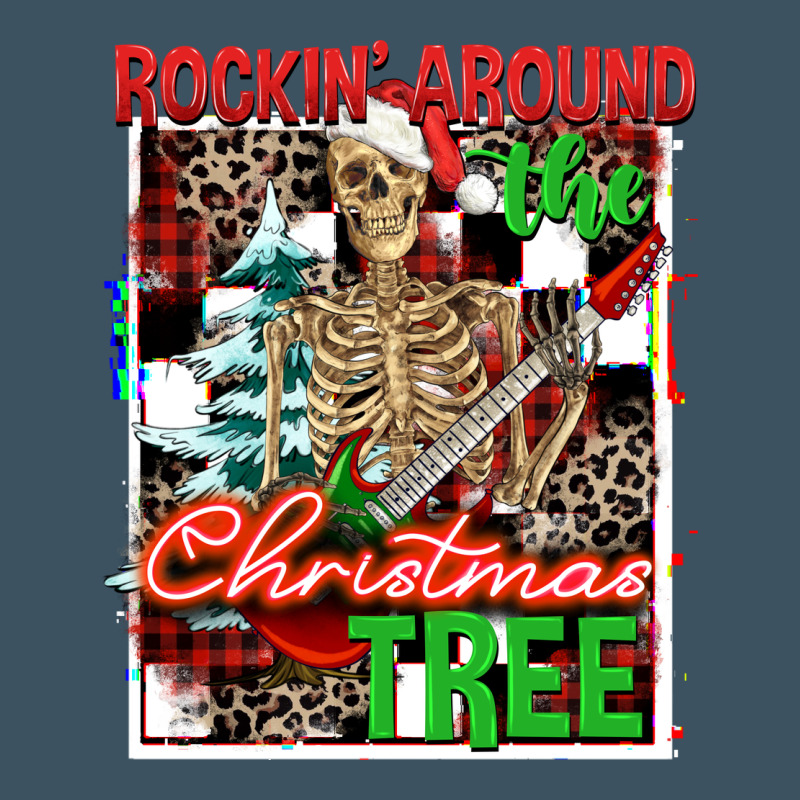Rockin' Around The Christmas Tree Skeleton Urban Heavy Tee by NancyCooperArtShop | Teevron