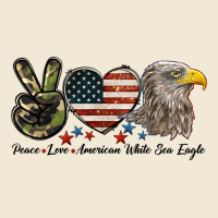 Peace Love American White Sea Eagle Premium Tee | Teevron