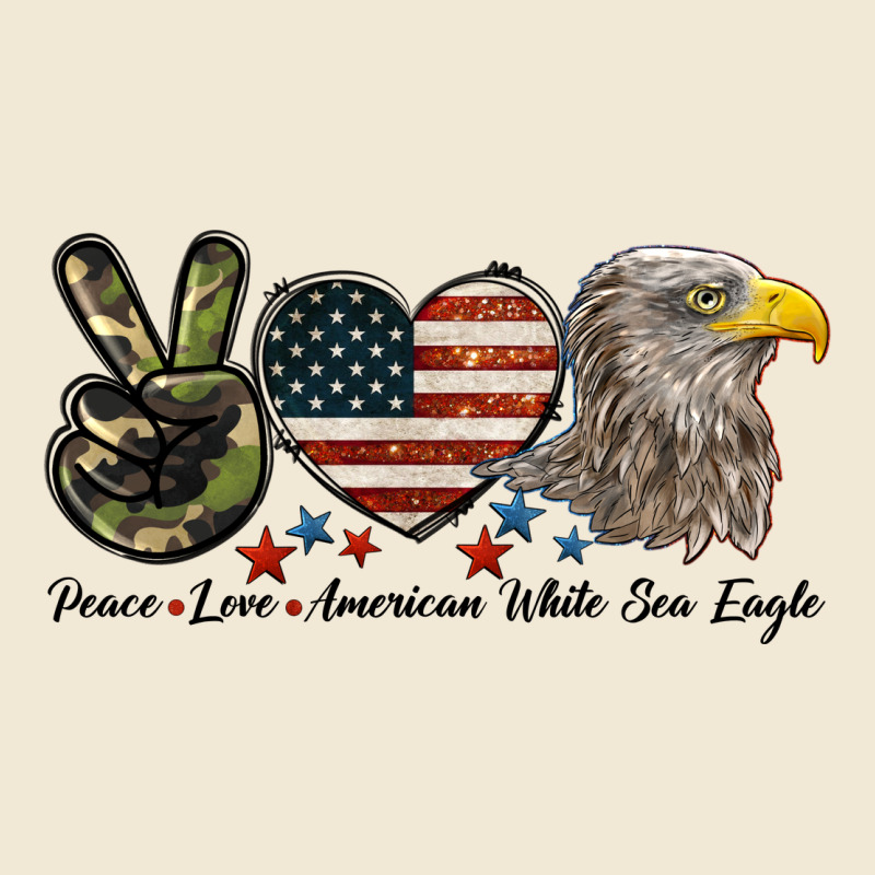 Peace Love American White Sea Eagle Premium Tee by LillyAllenDesigns | Teevron