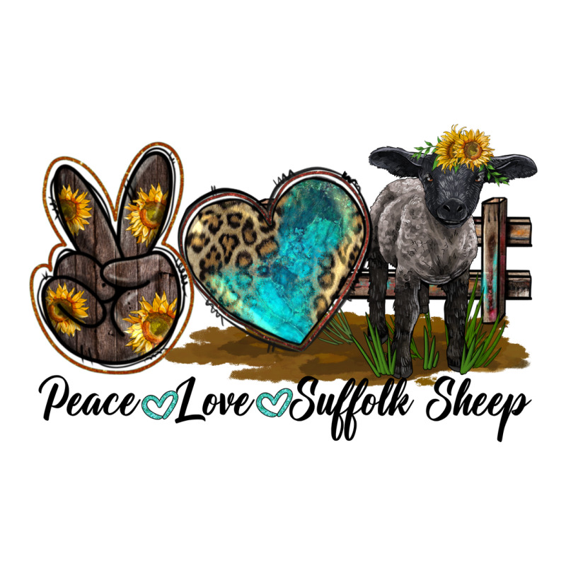 Peace Love Suffolk Sheep Premium Tee by LillyAllenDesigns | Teevron