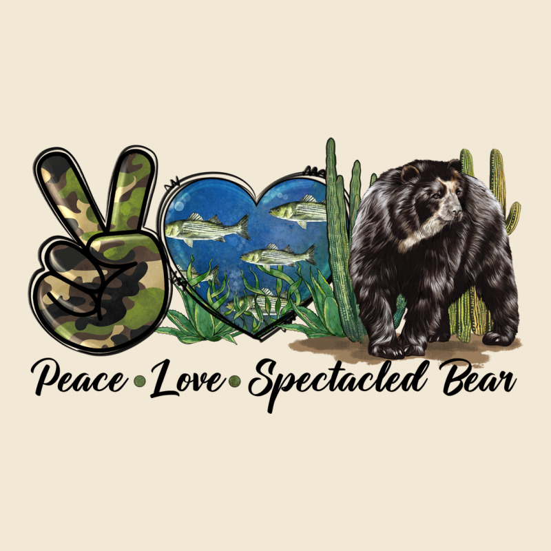Peace Love Spectacled Bear Premium Tee by LillyAllenDesigns | Teevron
