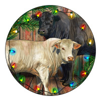 Christmas Charolais Bull And Black Angus Bull | Teevron