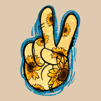 Yellow Glitter Sunflower Peace Sign Heavyweight Sweatshirt | Teevron