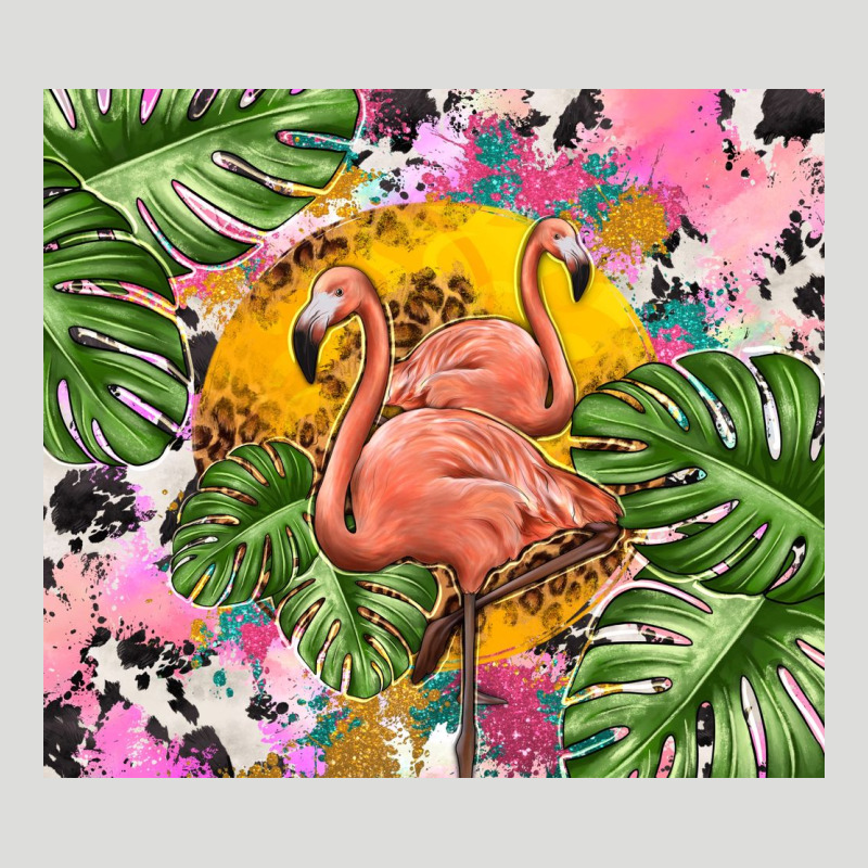 Flamingo With Leopard Zipper Hoodie by TumblerDesignByShophia | Teevron