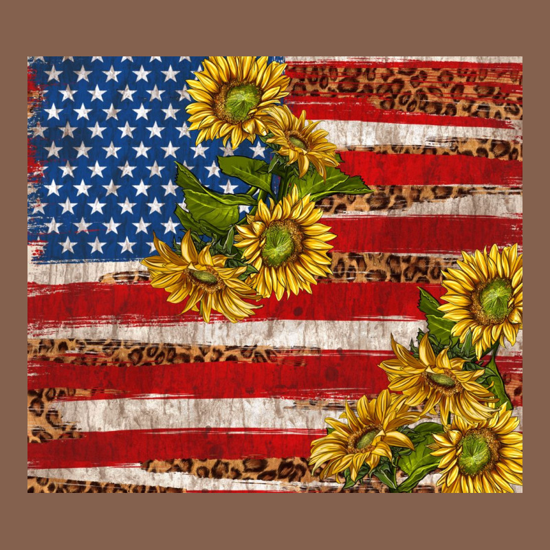 American Flag Sunflowers With Leopard Zipper Hoodie by TumblerDesignByShophia | Teevron