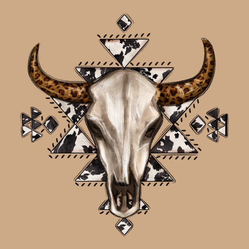 Bull Skull With Aztec Vintage Hoodie by MaliasSmallBusiness | Teevron