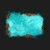 Gemstone Turquoise Leopard Background Classic Tee | Teevron