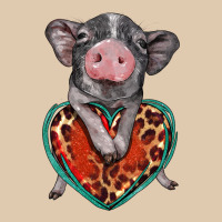 Baby Pig With Leopard Heart Heavyweight Sweatshirt | Teevron