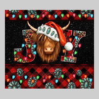 Joy Shaggy Cow Christmas Premium Tee | Teevron