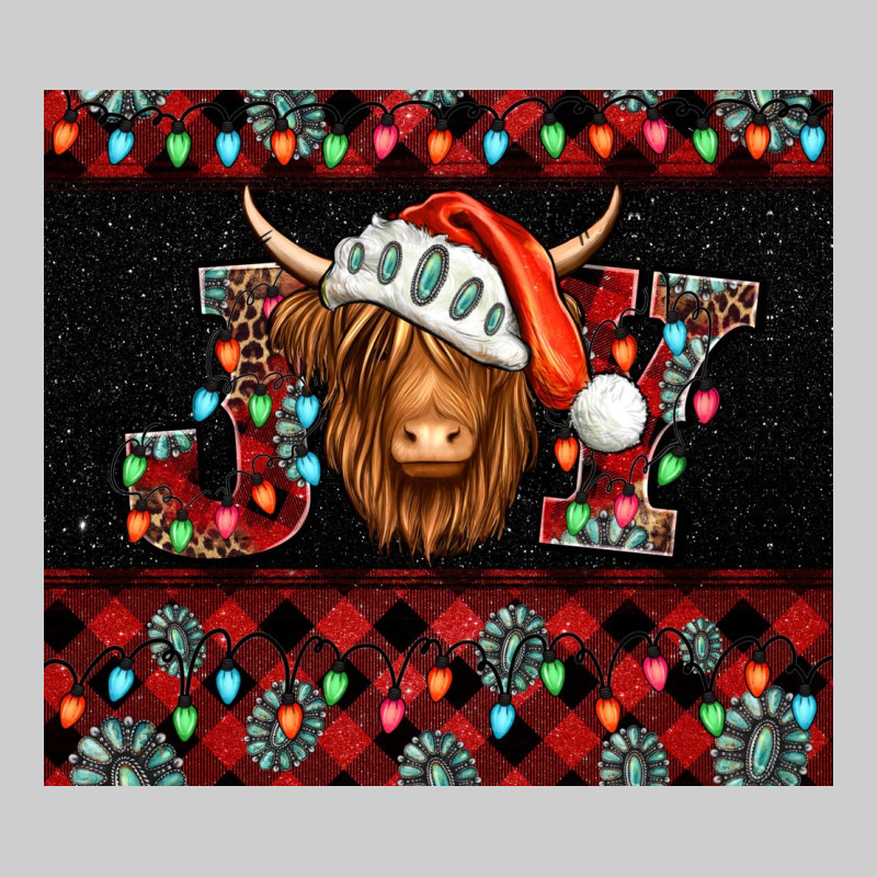 Joy Shaggy Cow Christmas Premium Tee by Jasminsmagicworld | Teevron