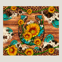 Sunflower Gemstone Leopard Cowhide Horseshoe Heavy Core Tee | Teevron