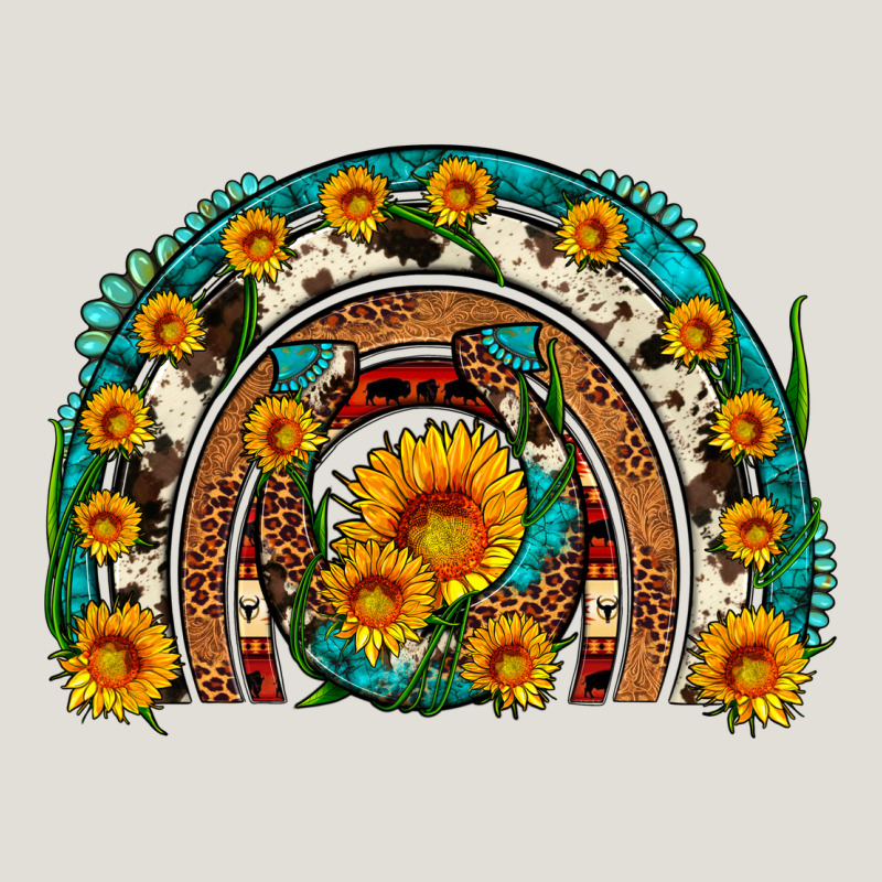 Sunflower Gemstone Leopard Cowhide Horseshoe Rainbow Heavy Core Tee by Artiststas | Teevron