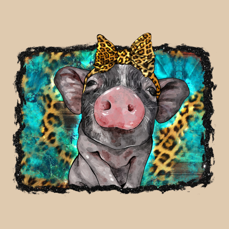 Baby Pig With Leopard Background Heavyweight Sweatshirt by BarkalooDesign | Teevron