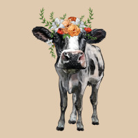 Holstein Cow Floral Wreath Heavyweight Sweatshirt | Teevron