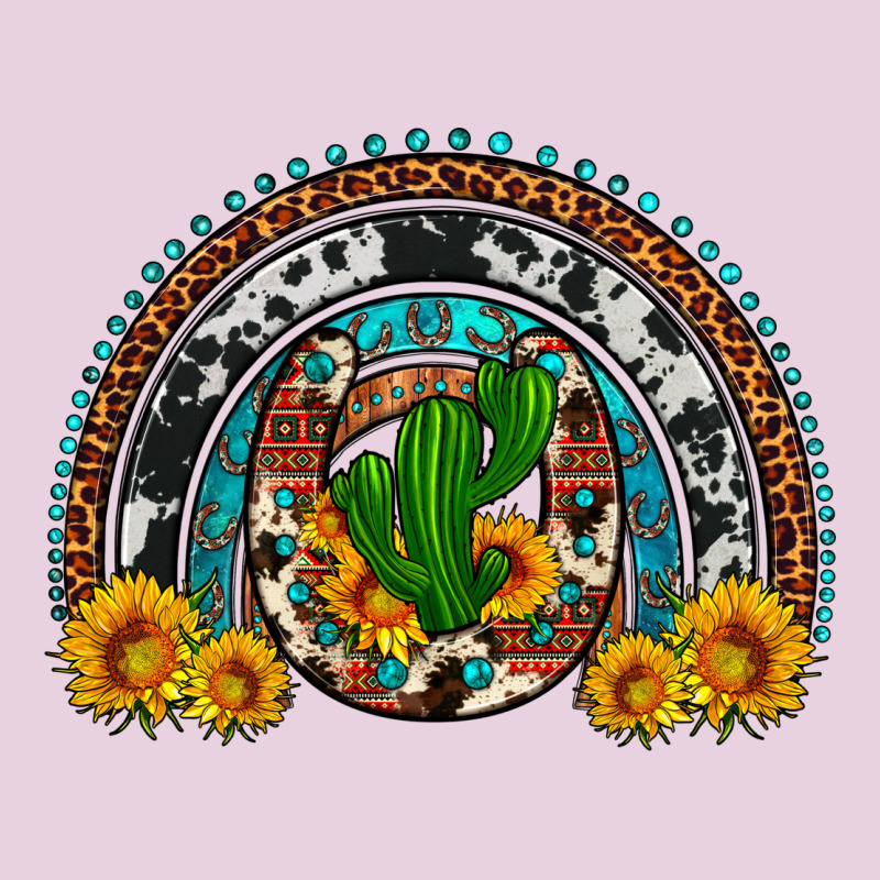 Cactus Sunflower Horseshoe Rainbow Ladies Tee by Artiststas | Teevron