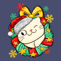 Christmas Wreaths Cat Vintage Tee | Teevron