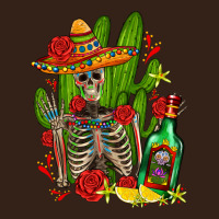 Skeleton With Sombrero And Tequila Heavy Core Tee | Teevron