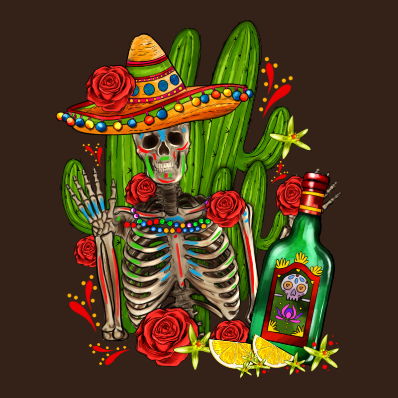 Skeleton With Sombrero And Tequila Heavy Core Tee by AdoDesignShop | Teevron