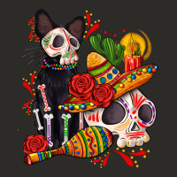 Mexican Dead Day With Skeleton Cat Heavy Core Tee | Teevron
